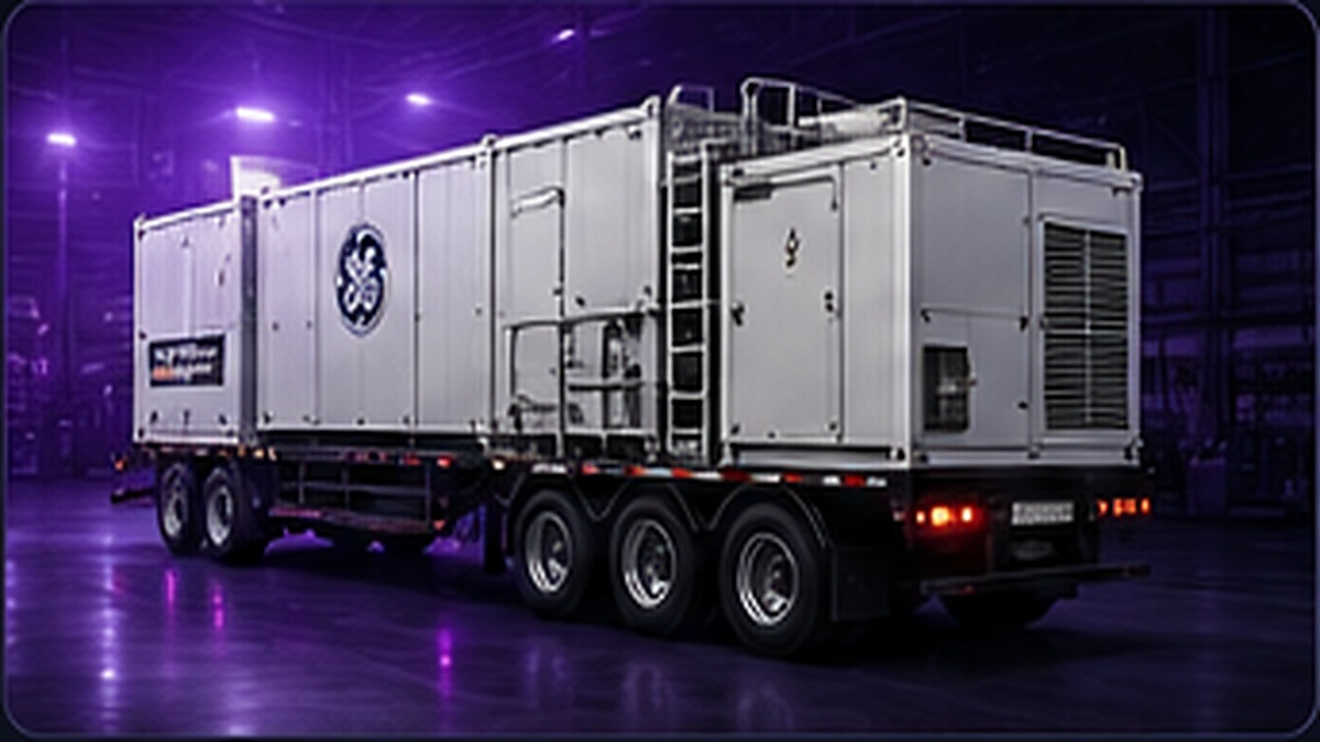 Representative visual of GE TM2500 mobile gas turbine